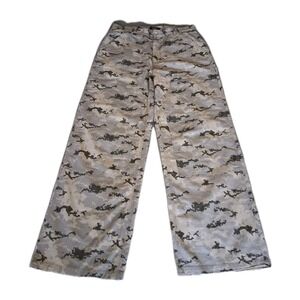HMDD Mens 34 X 32" Baggy Camo Rip Stop Carpenter Cargo  Double Knee Pants